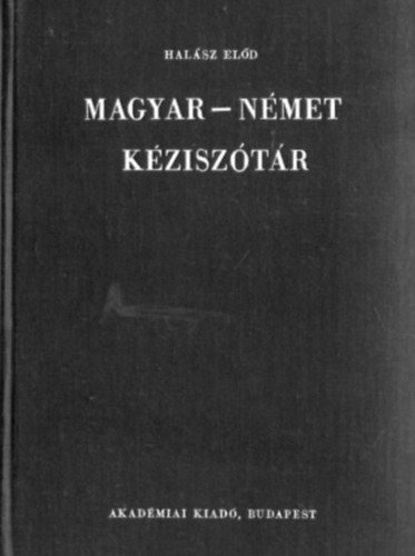 Halsz Eld - Magyar-nmet kzisztr