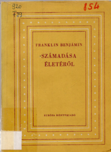 Franklin Benj�min - Sz�mad�sa �let�r�l