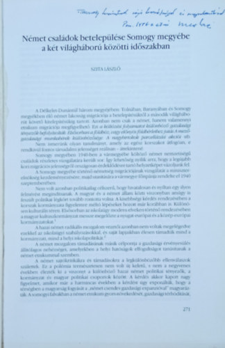 Nmet csaldok beteleplse Somogy megybe a kt vilghbor kztti idszakban - Levltri vknyv 26.