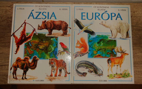 2 kötet az Öt kontinens állatai című sorrozatból: Ázsia, Európa