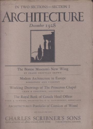 Architecture December 1928. I-II.