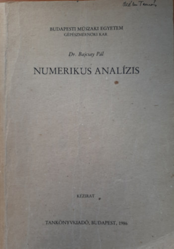 Dr. Bajcsay P�l - Numerikus anal�zis