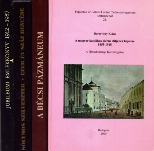 Dr. Zombori Istvn  (szerk.), Berzeviczy Klra, Slymos Szilveszter Timk Imre (szerk.) - 4 db vallsi knyv: A Hajddorogi Biznci Katolikus Egyhzmegye jubileumi vknyve 1912-1987 + A Bcsi Pzmneum + Ezer v szz bencse + A magyar katolikus klrus elitjnek kpzse 1855-1918