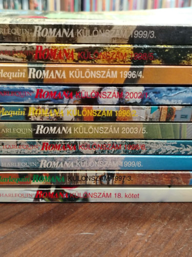 KÖNYVCSOMAG, 10 DB. ROMANA KÜLÖNSZÁM 1999/3, 1998/5, 1996/4, 2002/1, 1996/2, 2003/5, 1998/6, 1999/6, 1997/3, 18. kötet