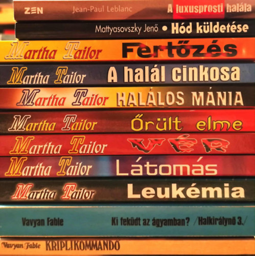 Vavyan Fable, Mattyasovszky Jenő, Jean-Paul Leblanc Martha Tailor - 11 db krimi regény
