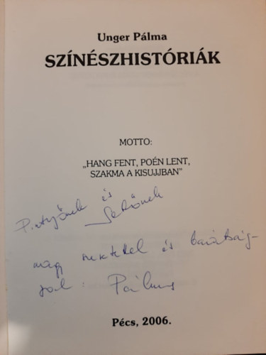 Unger Plma - Sznszhistrik
