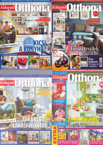 Sz�cs Eszter (f�szerk.) - 4 db Kiskegyed Otthon magazin: 2010. augusztus, 2018. okt�ber-november, 2019. febru�r-m�rcius, 2019. j�nius-j�lius