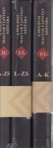 3 db. A moldvai magyar tájnyelv szótára I-II. (I/1-2. + II.)