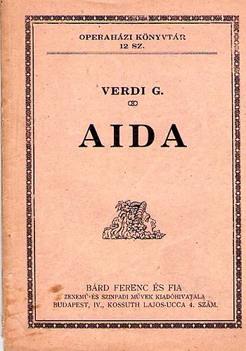 Verdi - Aida (Szövegkönyv)
