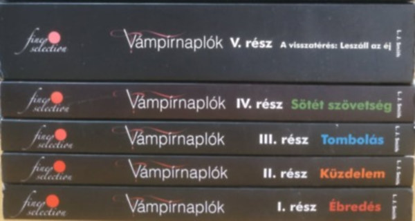 L. J. Smith - 5 db Vmprnaplk I-V. (breds, Kzdelem, Tombols, Stt szvetsg, A visszatrs: Leszll az j)