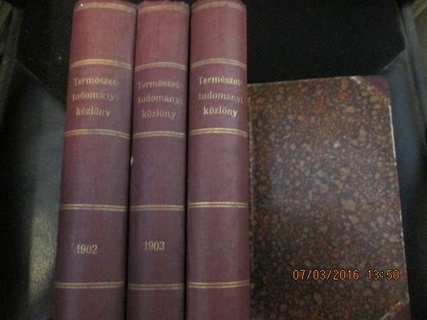 Wartha-Csopey-Paszlavszky - Term�szettudom�nyi K�zl�ny 1902+1903+1908+1909