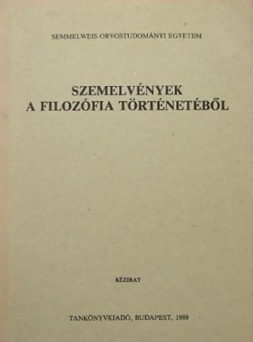 dr. Erdős István - Szemelvények a filozófia történetéből - Kézirat