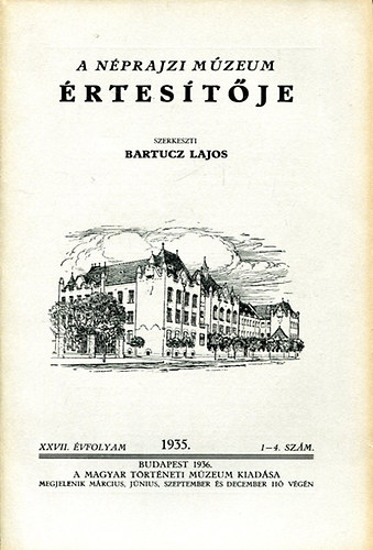 A Néprajzi Múzeum értesítője XXVII. évf. 1935.