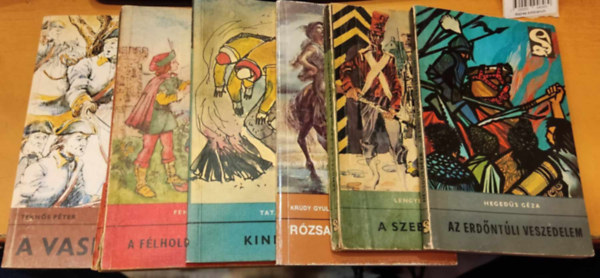 Lengyel Balázs, Fehér Tibor, Krúdy Gyula, Tatay Sándor, Teknős Péter Hegedűs Géza - 6 db Történelmi Delfin könyv: A Fékhold árnyékában + A szebeni fiúk + a vasfejű + Az erdőntúli veszedelem + Kinizsi Pál + Rózsa Sándor