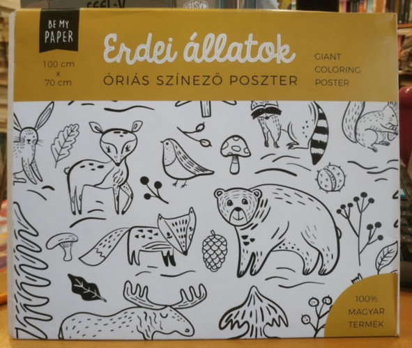Kis Szonja - Erdei állatok, óriás színező poszter (Be my paper Kft)(100 cm x 70 cm)