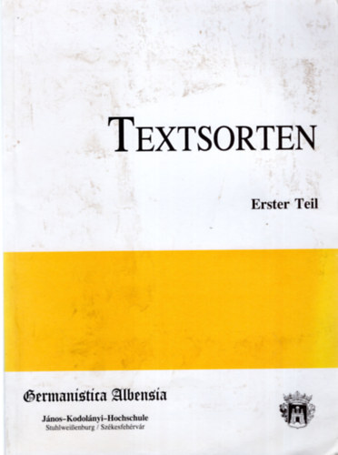 Szsz Ferenc Kurdi Imre - Textsorten Erster Teil
