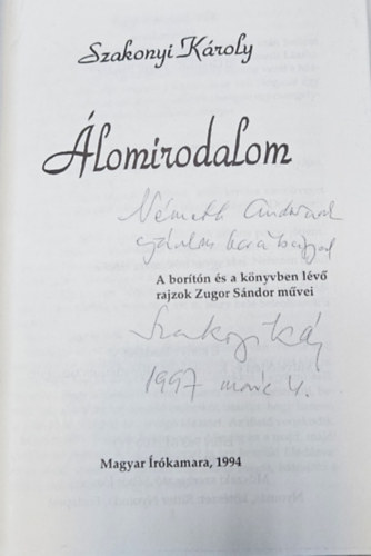 Szakonyi Károly - Álomirodalom