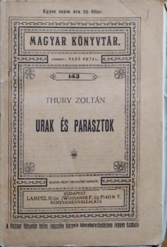 Thury Zolt�n - Urak �s parasztok