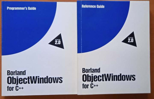 Borland ObjectWindows for C++ version 2.0 - Reference Guide + Programmer's Guide (2 ktet)