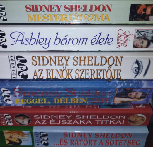 Sidney Sheldon - 6 db-os Sidney Sheldon knyvcsomag: Mesterjtszma, Ashley hrom lete, Az elnk szeretje, Reggel, dlben, este, Az jszaka titkai, ... ls rtrt a sttsg