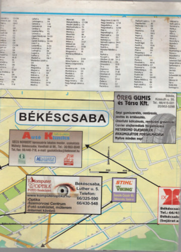 Békéscsaba térkép