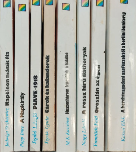 Karsai Elek, Nagy László, M.K. Kaszvinov, Szvák Gyula, Szabó László, Papp Imre, Jadwiga Dackiewicz Frantisek Fajtl - 8 db szívárvány könyvf