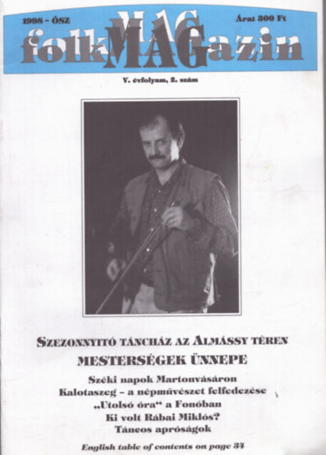 Nagy Zoltn  (fszerk.) - Folk Magazin 1998. sz V. vfolyam 2. szm