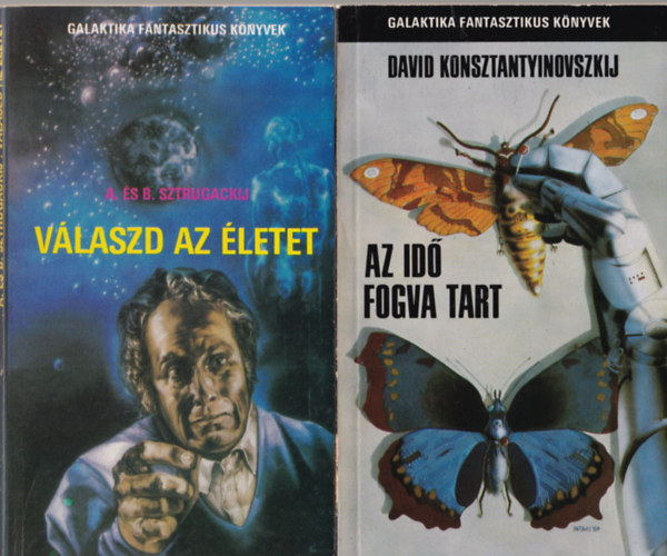 Luigi Menghini, A. �s B. Sztugackij, David Konsztantyinovszkij Jeremy Taylor - 4 db Galaktika  k�nyv: Az id� fogva tart + V�laszd az �letet + A felh�birodalom + Bolyg�fal�k