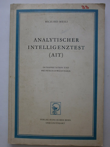 Richard Meili - Analytischer Intelligenztest (AIT) - Analitikai intelligencia teszt