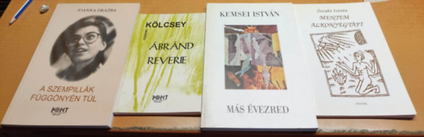 �szab� Istv�n, Joanna Drazba, Kemsei Istv�n K�lcsey Ferenc - 4 k�tet magyar vers: A szempill�k f�gg�ny�n t�l + �br�nd Reverie + M�s �vezred + Mentem alkony�gt�jt