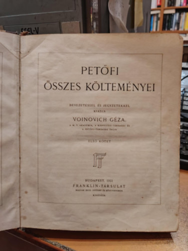 Pet�fi S�ndor - Pet�fi S�ndor �sszes k�ltem�nyei I-II.