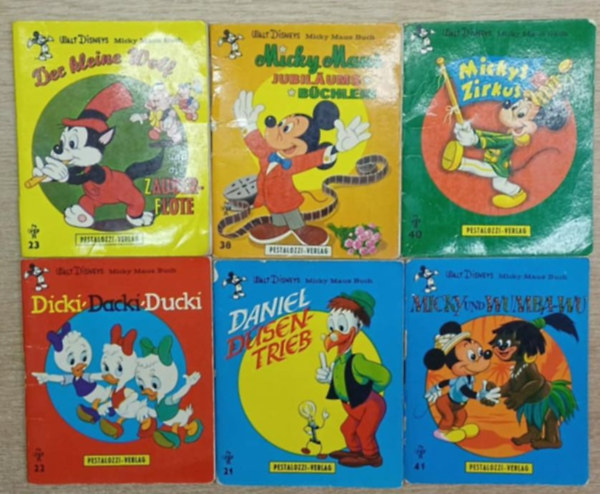 6 db Walt Disney Micky Maus Buch: 21., 22., 23., 38., 40., 41. sz�mok