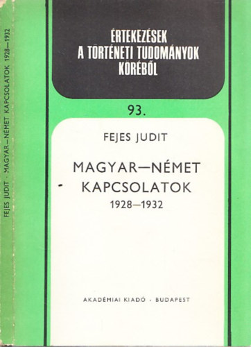 Fejes Judit - Magyar-n�met kapcsolatok 1928-1932