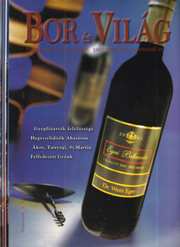 Oszl�nszki Tam�s Tibor  (F�szerk.) - Bor �s vil�g magazin 2006/9-12. sz�mok (4 db. lapsz�m)