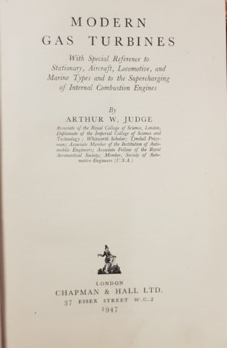 Arthur W. Judge - Modern Gas Turbines