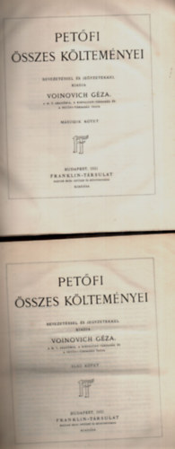 Voinovich Géza  (szerk.) - Petőfi összes költeményei I-II.