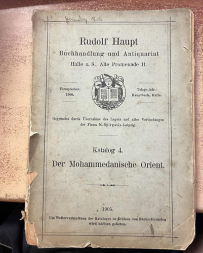Rudolf Haupt - Könyvesbolt és antikvárium 4. katalógus