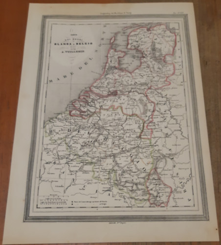 J.G. BARBIE DU BOCAGE A. VUILLEMIN J.B. CHARLE V. LEVASSEUR T. DUVOTENAY H. DUFOUR - Carte Dei Regni Olanda e Belgio /Hollandia és Belgium/