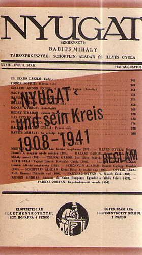 "Nyugat" und sein Kreis 1908-1941