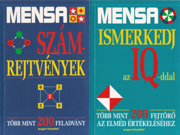 2 db. Mensa (Szmrejtvnyek + Ismerkedj az IQ-ddal)