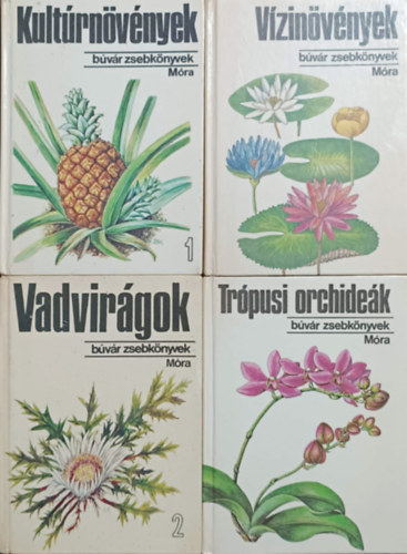 Dr. Tuba Zoltn, D. Nagy va, Dr. Sulyok Mria Jrain-Br - 4 db Bvr zsebknyv: Kultrnvnyek 1 + Vzinvnyek + Vadvirgok 2. + Trpusi orchidek