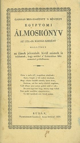 ismeretlen - Egyptomi lmosknyv (reprint)