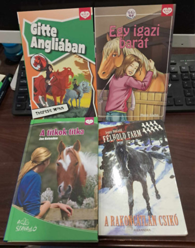 Zoe Kelvedon, Therese Mohn, Malin Stehn Jenny Oldfield - 4 db-os KÖNYVMENTŐ AJÁNLAT, lovas könyvcsomag: Egy igazi barát+Gitte Angliában+A titkok titka+Félhold farm