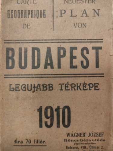 Budapest legujabb térképe 1910.