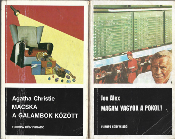 2 db knyv, Agatha Christie: Macska a galambok kztt, Joe Alex: Magam vagyok a pokol