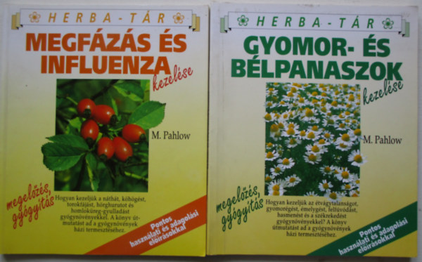 Mannfried Pahlow - 2 db Herba-t�r: Megf�z�s �s influenza + Gyomor- �s b�lpanaszok kezel�se