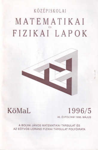 Olh Vera  (fszerk.) - Kzpiskolai matematikai  s fizikai lapok 1996/5