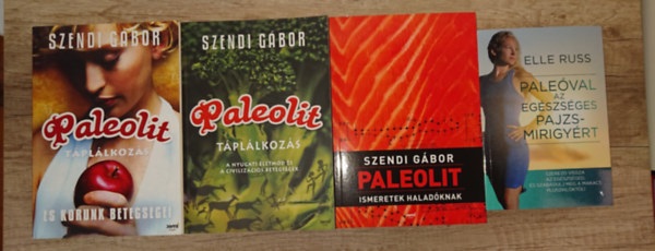 Szendi G�bor, Elle Russ - 4 k�nyv pale�r�l �s eg�szs�gr�l: Paleolit t�pl�lkoz�s, Paleolit t�pl�lkoz�s - A nyugati �letm�d �s civiliz�ci�s betegs�gek, Paleolit ismeretek halad�knak, Pale�val az eg�szs�ges pajzsmirigy�rt