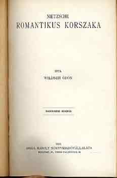 Wildner dn - Nietzsche romantikus korszaka