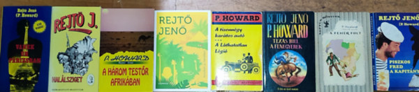 Rejt Jen P. Howard  (Rejt Jen) - 8db Rejt Jen regny - Hallsziget, Vanek r Prizsban, A hrom testr Afrikban, Konzlium az serdben, A tizenhrom kartos aut/A Lthatatlan Lgi, Texas Bill, a fenegyerek, A fehr folt, Piszkos Fred a kapitny